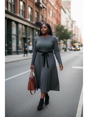 J.Crew Women's Gray Long Sleeve Knit Dress Size 12